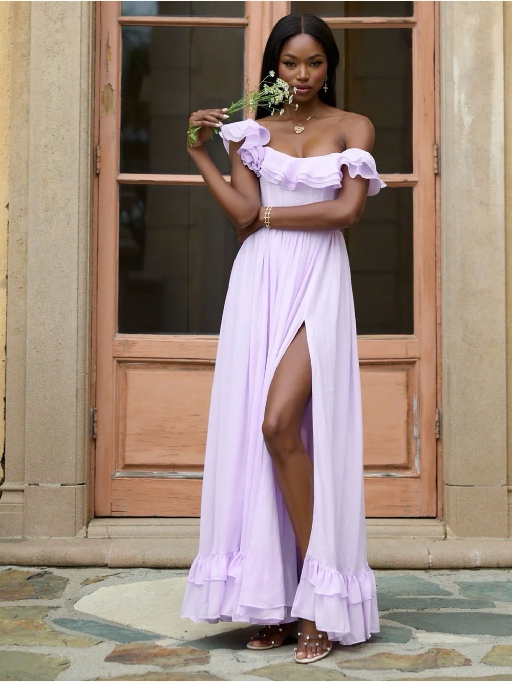 Rosetta dress in lavender fog